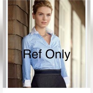 Brooks Brothers Blue Button-Down Shirt with White Collar